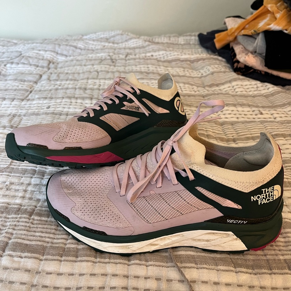 The North Face Women's VECTIV light purple and green Athletic Shoes